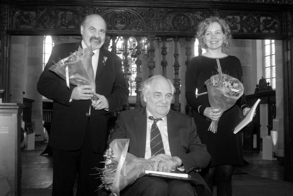 In de Grote Kerk Naarden ontvingen Beatrice de Graaf en Tomás Halík op 12 maart 2022 de prestigieuze Comeniusprijs.
